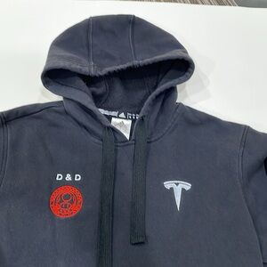 Adidas custom hoodie size small Tesla embroidered like new condition